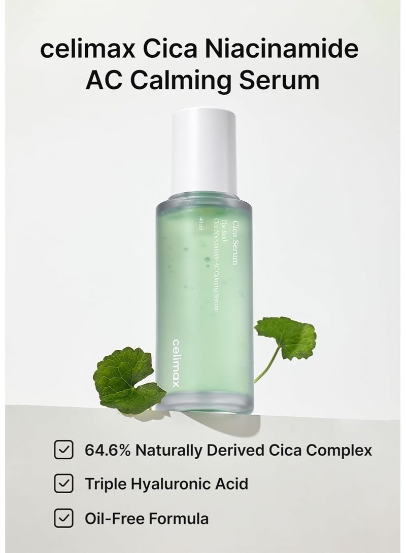 celimax The Real Cica Niacinamide AC Calming Serum 40ml - Image 2