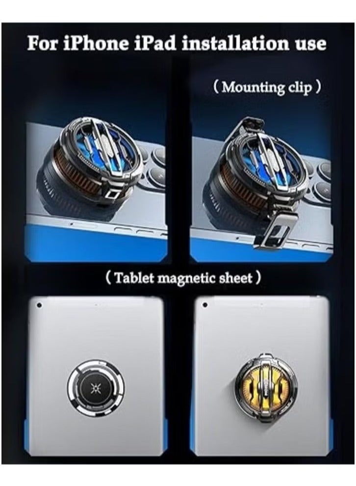 CX07 15W Phone Radiator Cooling Fan, Magnetic Cooler for Phones, Tablets, and Laptops, 15W Fast Cooling for Gaming, Metal Stand, Efficient Heat Dissipation for Devices, Black  - Image 5