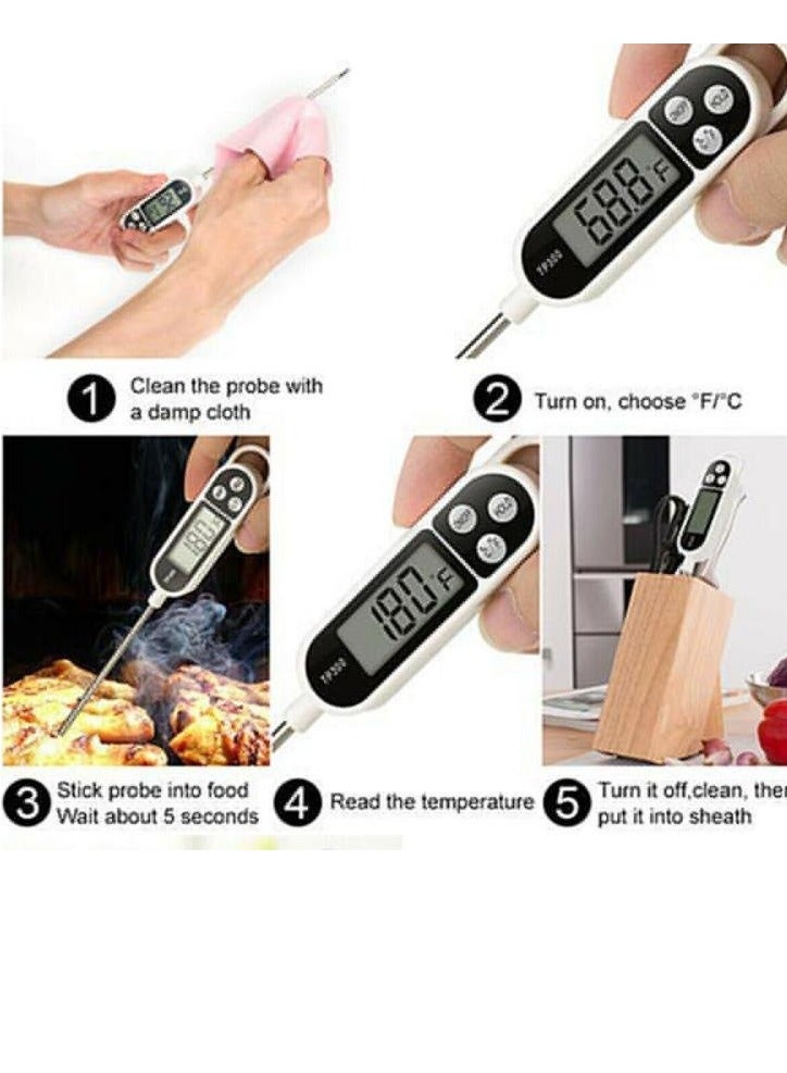 BAIG Digital Meat Thermometer Easy To Use Kitchen Cooking Food BBQ Probe Water Milk Oil Liquid Oven Digital Temperature Sensor Meter - Image 1