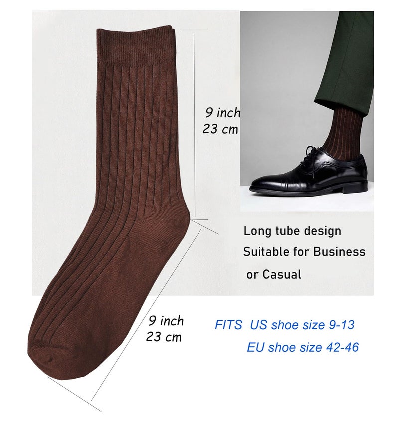 CHUNG Men Coloured Cotton Socks Unisex Novelty Solid Dress Sox Colorful Fashion Fun 6-13 Casual Crew Business Sports,10Pack, 9-13, Solid Color - Image 4