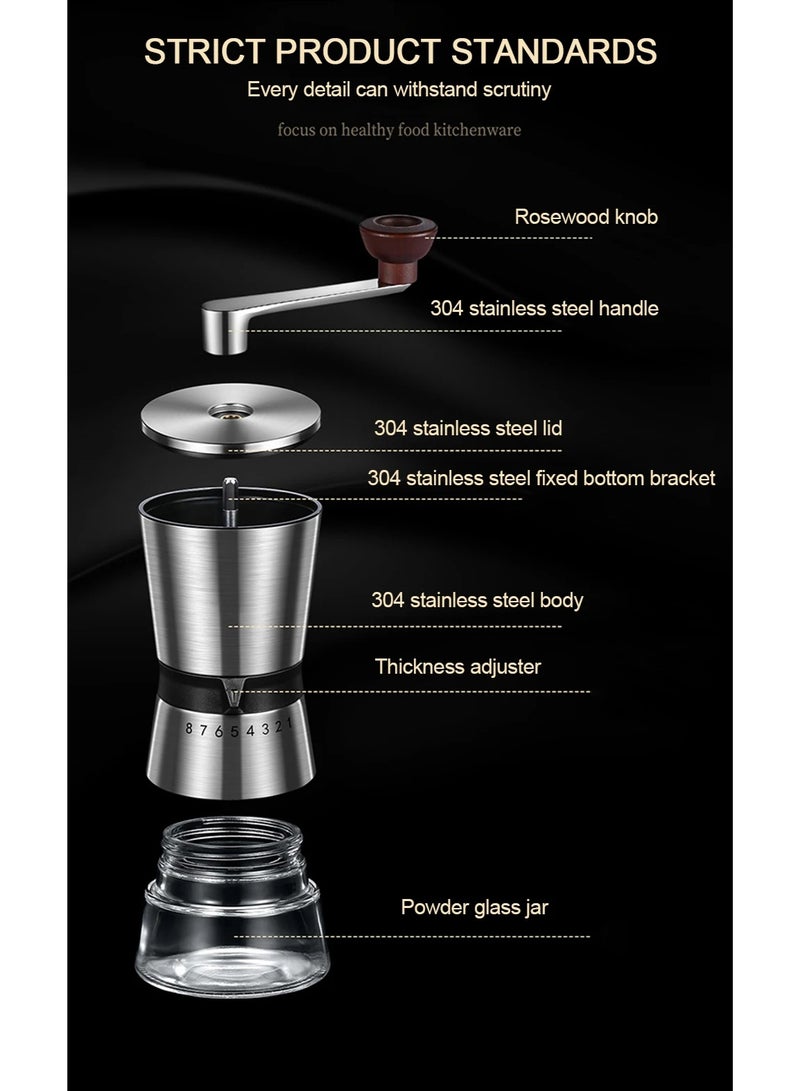 RVETEE 8 Gear adjustable Manual coffee grinder detachable portable grinding machine ceramic grinding core - Image 4