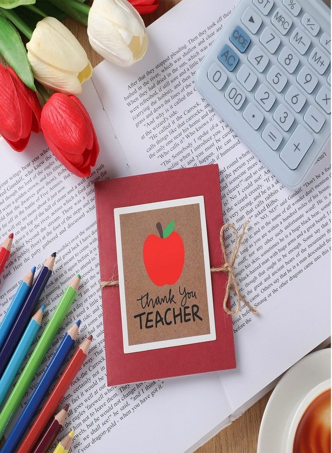 Skyygemm Teacher Gift Card Book Sleeves 5 Card Slots Teacher Appreciation Week Gift Cardholder 4.25 x 3.54 Inch Thank You Money Booklet for Appreciation Holiday Ornament - Image 4