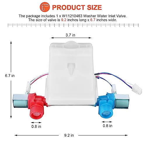 Beaquicy UPGRADE W11101906 W11210463 Washer Water Inlet Valve Fit for Whirlpool Amana Maytag Washer, For W10701461 W10869803 W10883458 W11038696 AP6329219-15 YEARS WARRANTY by Beaquicy - Image 5