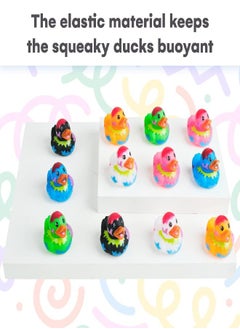 Kicko Kicko Assorted Rubber Ducks - 2 Inches - for Kids, Sensory Play, Stress Relief, Novelty, Stocking Stuffers, Classroom Prizes, Decorations, Supplies, Holidays, Pinata Fillers (Splat Pattern)  - Image 4