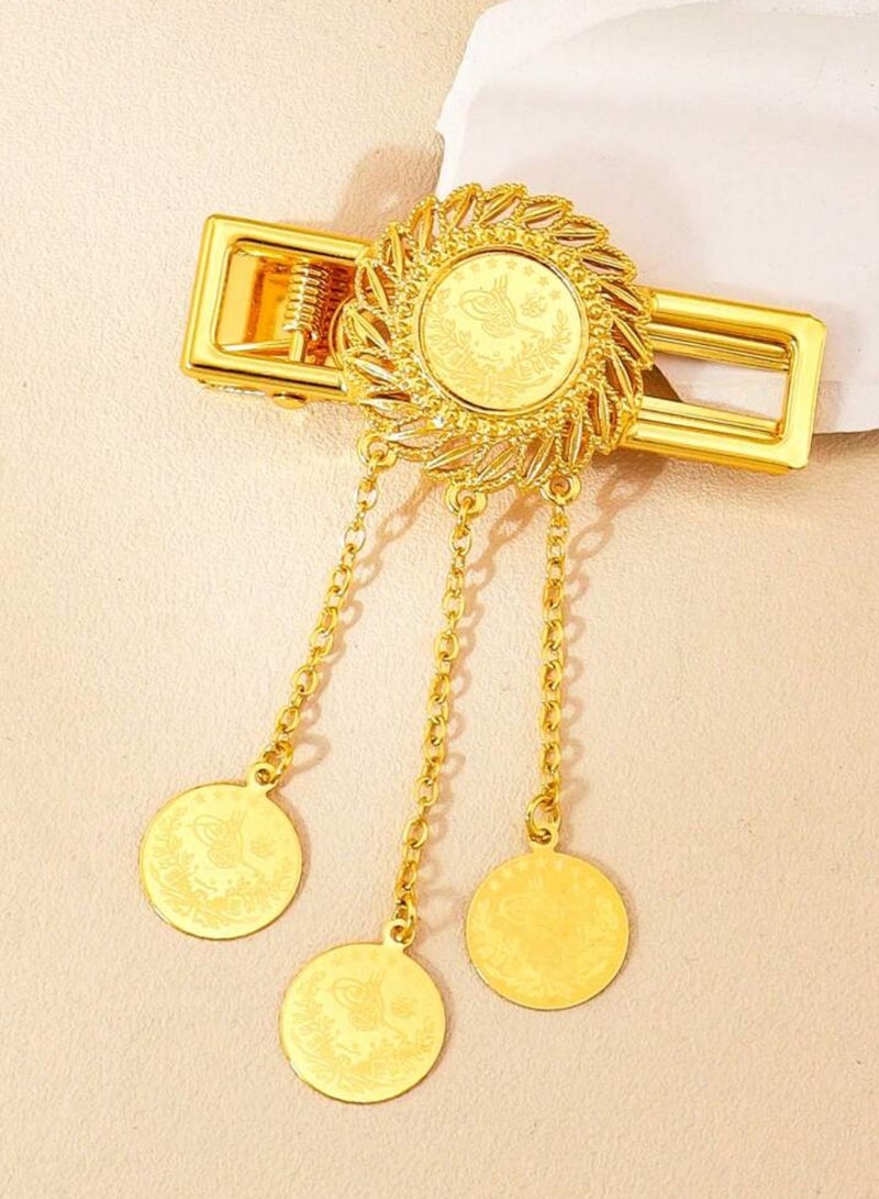 غولدماكس مشبك شعر نسائي أنيق شبيه بالذهب مطلي عيار 21 - Image 1