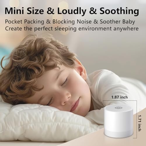 Hushing Sound Machine Mini White Noise Machine with 30 Soothing Sounds for Newborn Baby Kids Adults Portable Rechargeable Sleep Brown Noise Machine 4 Timers Memory Function for Travel Camping Home Office - Image 4