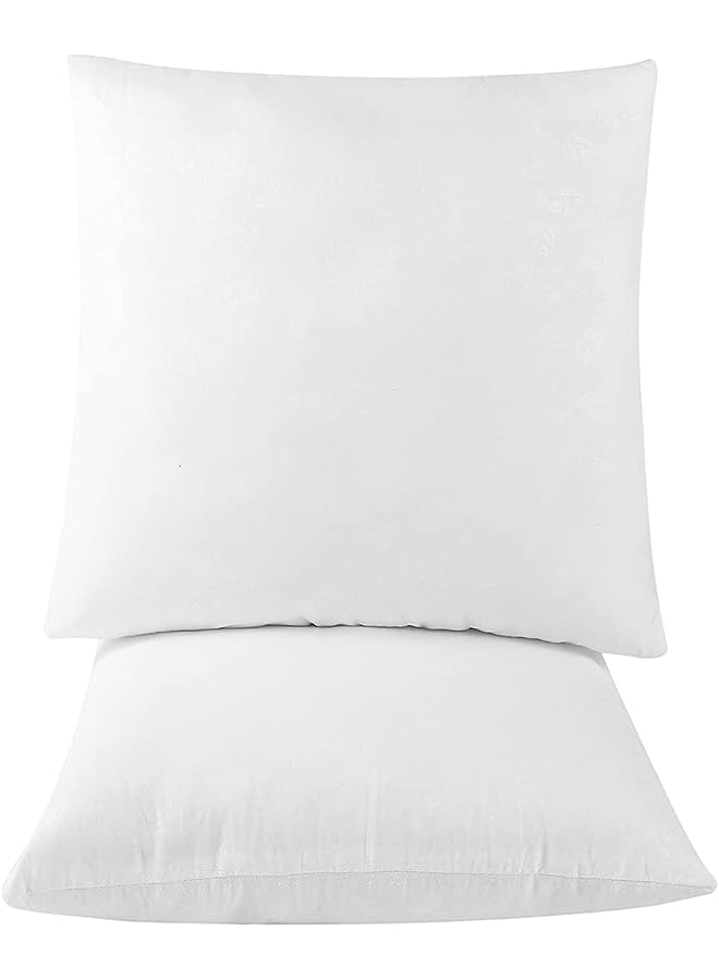 vesus 55 x 55 Cushion Filler Set for 2 Square with Cotton Cover Euro Decoration Cushion Inner 7D Hollowfibre Filling Throw Pillows Inserts for Sofa / Couch / Bed / Indoor / Office Decor - Image 1
