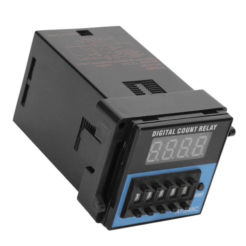 DC24V مؤقت زمني رقمي مع شاشة عرض LED مؤقت تأخير دورة تحكم أتمتة صناعية - Image 3