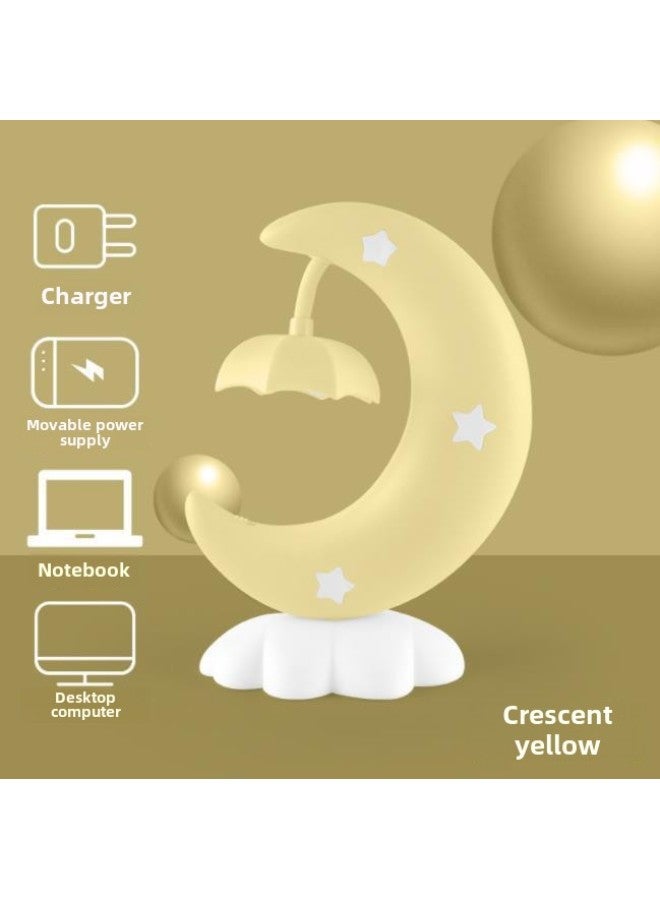 Creative Ins Retro Lotus Leaf USB Lamp Student Desktop Flower Decorative Table Lamp Bedroom DIY Ornaments Gift-Color:88-January Bright Yellow  - Image 1