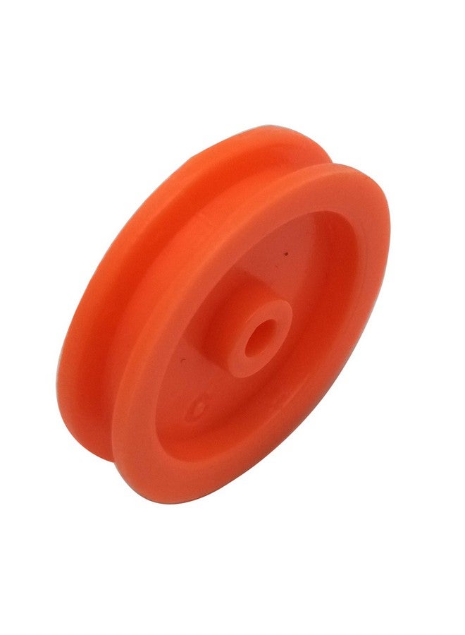 EUDAX EUDAX 100 Pcs 2mm Hole Orange Plastic Belt Pulley for DIY RC Toy Car Airplane  - Image 1