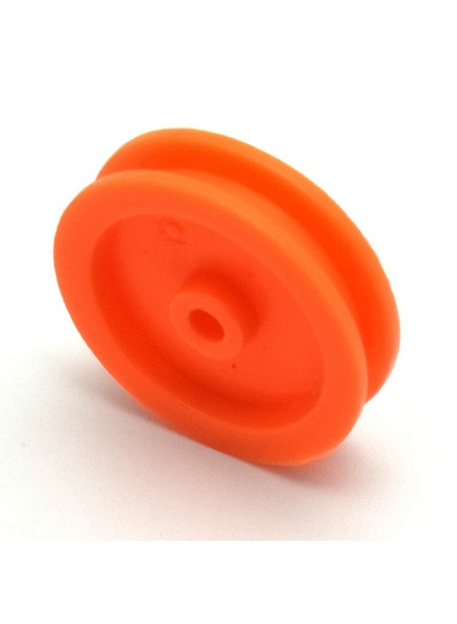 EUDAX EUDAX 100 Pcs 2mm Hole Orange Plastic Belt Pulley for DIY RC Toy Car Airplane  - Image 3