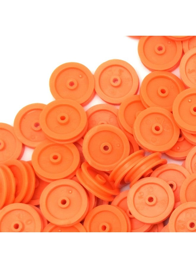EUDAX EUDAX 100 Pcs 2mm Hole Orange Plastic Belt Pulley for DIY RC Toy Car Airplane  - Image 5