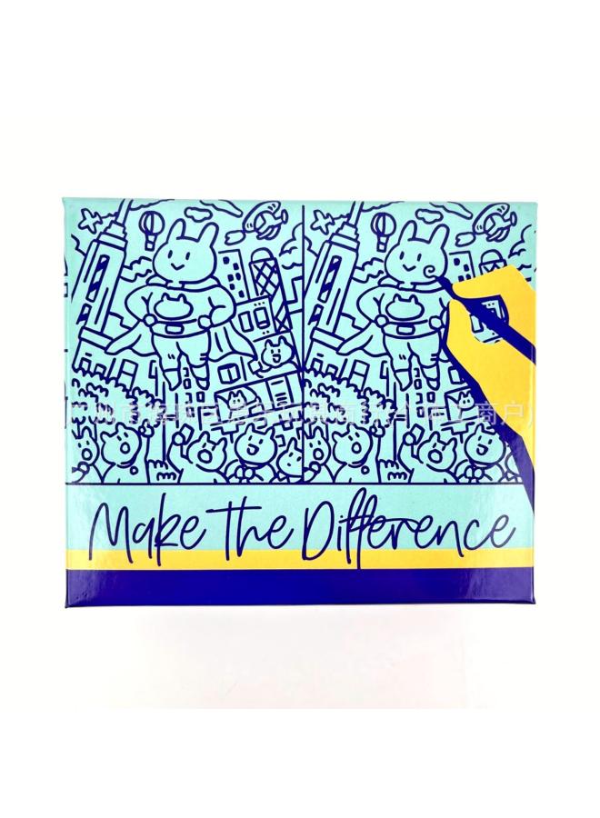 Oink Game This One More Table Game Card Make The Difference Painting Different Find Different-Color:make The Difference