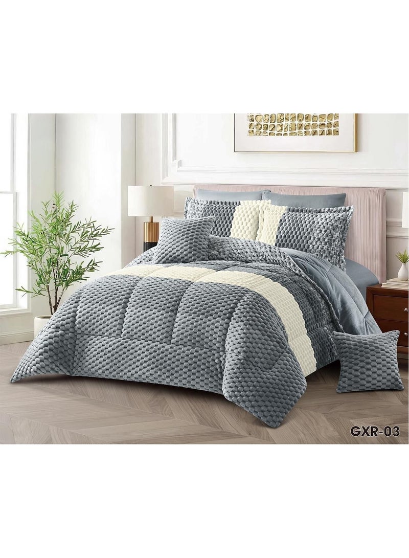 Soft winter bedspread for two people, 8 pieces, exclusive design, size 240 x 260 cm