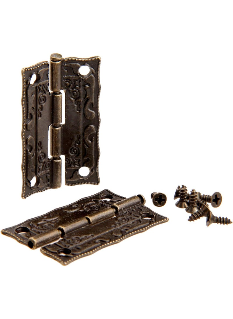 Dophee dophee Retro Decorative Lock Latch Hasps Pulls Handles Hinges and Corner Brackets Hardware Kit for Jewelry Box Cabinet Wooden Box Handcrafts Project  - Image 5