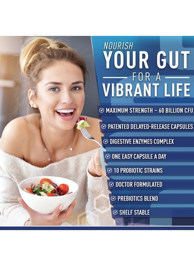 Purely Optimal - PURELY OPTIMAL Premium Probiotics 60 Billion CFU with Organic Prebiotics - Image 1
