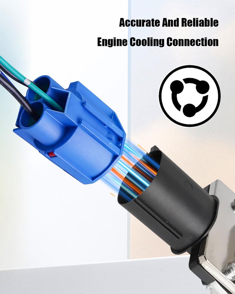 Tavaski Cooling Fan Control Relay Module Connection Harness Fit for Ford F-150 Focus Fusion Mustang Escape Taurus Lincoln MKZ MKX Mercury Milan, Pigtail Wiring Harness Plug Replace 9U2Z14S411LB WPT-1361 - Image 2