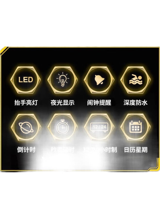 MAX-G Men'S Steel Heart Sports Waterproof Trendy Student Digital Watch, Birthday Gift For Boyfriend Or Husband - Image 2