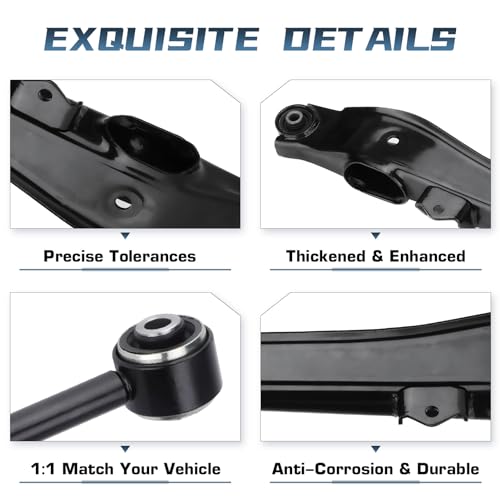 Autsurles 6 PCS Rear Suspension Kit for Jeep Compass Patriot 2007-2017, for Dodge Caliber 2007-2012 Rear Lower Control Arms + Upper Lateral Arms + Lower Rearward Lateral Toe Arms K641226 K641868 K641281 - Image 5