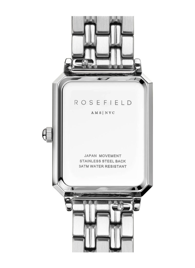 RoseField Women's Octagon XS Silver-Engraved Analog Quartz Stainless Steel Watch OWGSS-O63 - 19mm  - Image 4