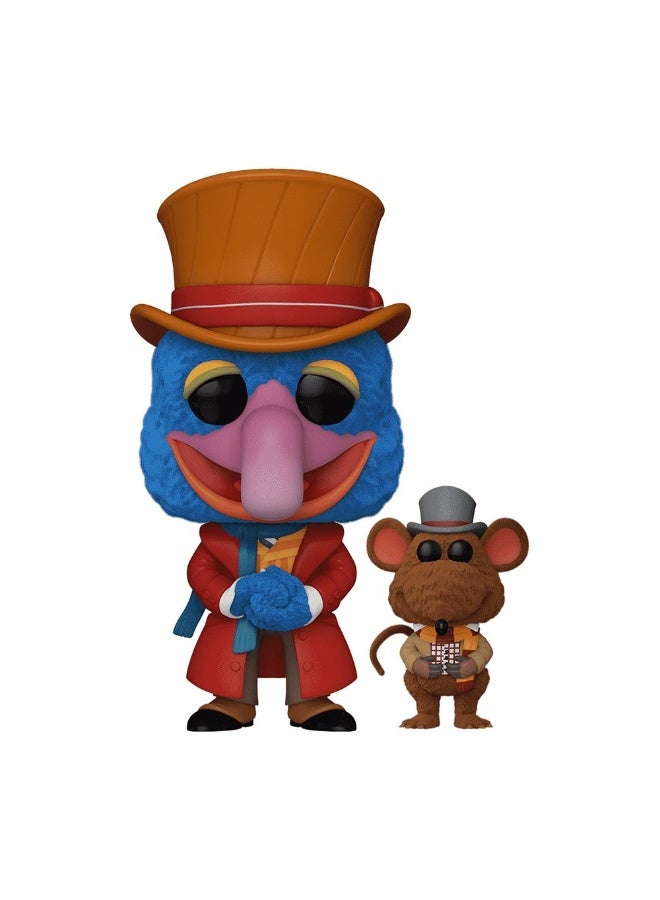 Funko POP Movies Disney The Muppet Christmas Carol Charles Dickens with Flocked Rizzo Vinyl Figures - Image 1