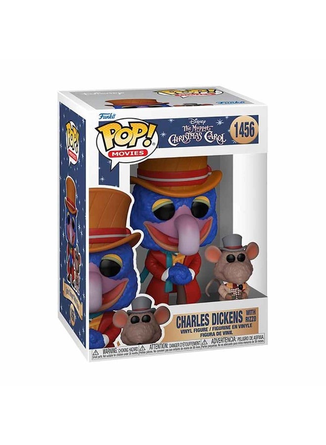 Funko POP Movies Disney The Muppet Christmas Carol Charles Dickens with Flocked Rizzo Vinyl Figures - Image 2