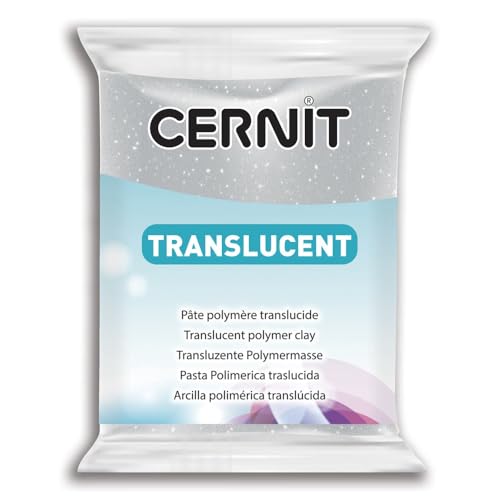 CERNIT Transparant Clay 56g, Translucent White, 7 x 5.5 x 1.5 cm - Image 1