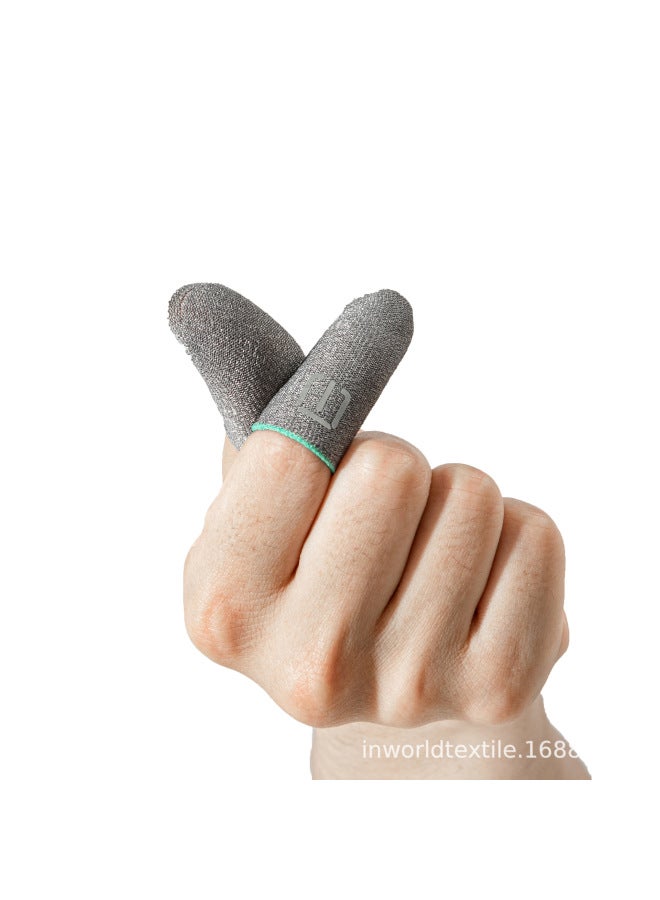 2436 Pin Mobile Game Finger Set Chicken E-sports Ultra-thin Finger Set Breathable Sweat-proof Mobile Game Finger Set Free Shipping-Product Color:Silver Gray 10 Pairs-green Curling + Exquisite Packag - Image 5