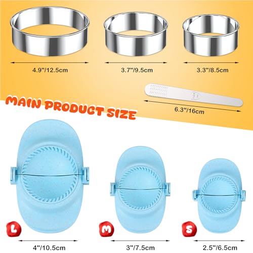 NAMUPIE 7 Piece Dumpling Maker Kit - All-in-One Empanada Maker Set with Press Molds & Ring Cutters, BPA-Free Kitchen Accessories for Home Cooking, Family/Friends Fun Gift (Blue) - Image 2
