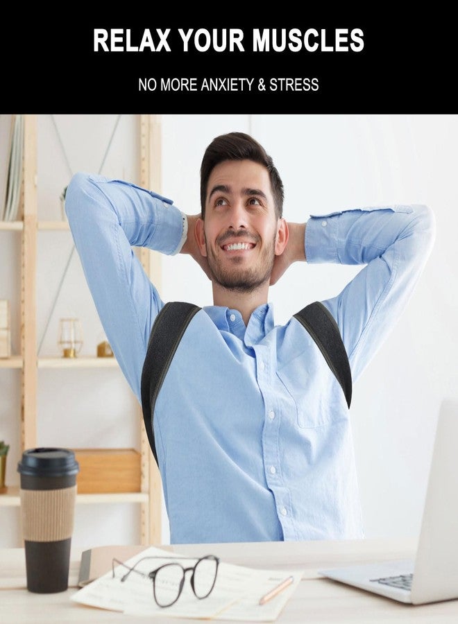 DOLTAS Back Brace Posture Corrector Belt For Lower And Upper Back Pain Relief with Breathable Air Mesh Fabric for Man & Woman Universal (BLACK) - Image 3
