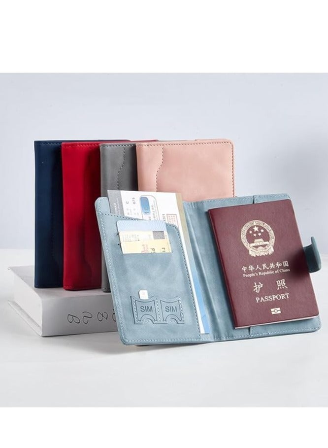 Showday Passport Wallets Travel Holder Set, Honeymoon travel Luggage Tags,Slim Passport Case Covers for Wedding Bridal Shower Gift Mr and Mrs Luggage Tags Couples Passport Holder Set (Light Pink) - Image 3