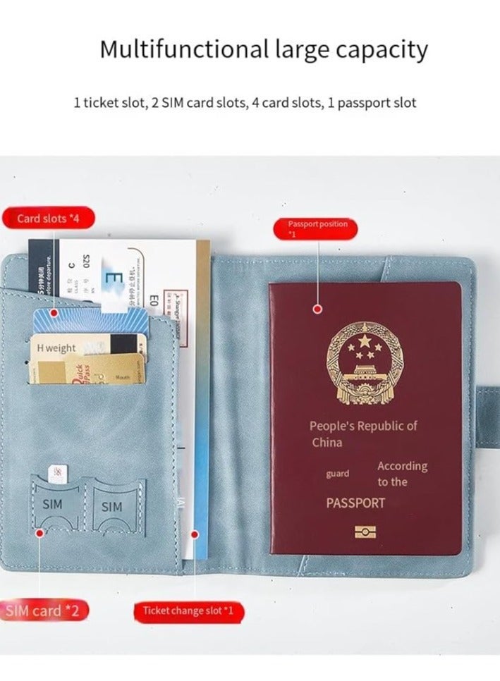 Showday Passport Wallets Travel Holder Set, Honeymoon travel Luggage Tags,Slim Passport Case Covers for Wedding Bridal Shower Gift Mr and Mrs Luggage Tags Couples Passport Holder Set (Light Pink) - Image 4