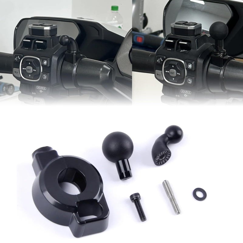 PANICAL Left Mobile Phone Holder Navigation GPS Holder Water Cup Holder for Honda Goldwing GL1800 F6B DCT DOT 20182025 Motorcyclele 17mm TPU Ball Head Universal 06 58 1 inch 25MM GPS Bracket - Image 2
