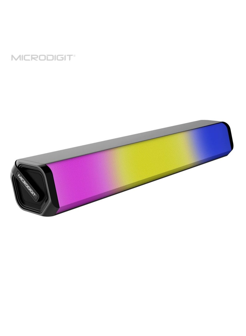 Microdigit MD614BS Bluetooth Bar Speaker – Powerful 10W Sound with Multicolor LED & Wireless Connectivity - Image 1