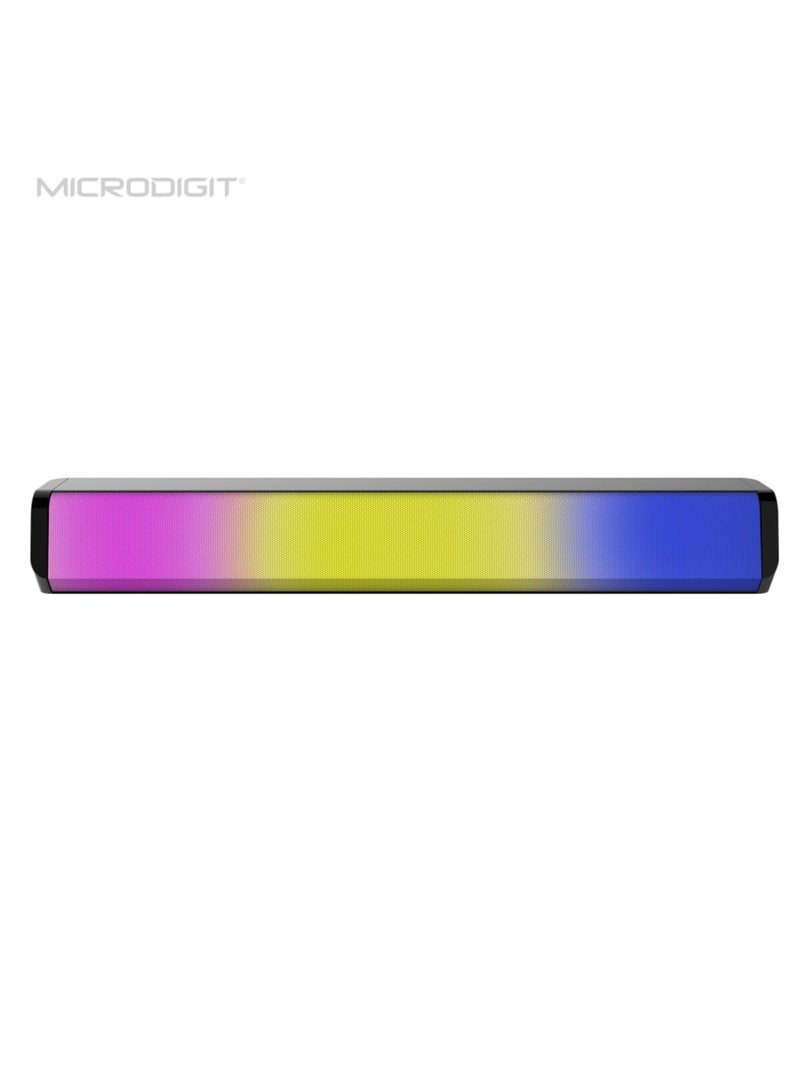 Microdigit MD614BS Bluetooth Bar Speaker – Powerful 10W Sound with Multicolor LED & Wireless Connectivity - Image 2