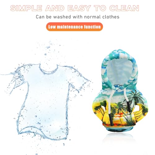 Ohleats Car Gear Shift Hoodie, Mini Funny Fashionable Automotive Gear Shifter Cover, Winter Warm Car Shift Knob Sweater Protector, Universal Interior Car Accessories for Decoration (Coconut Trees) - Image 5