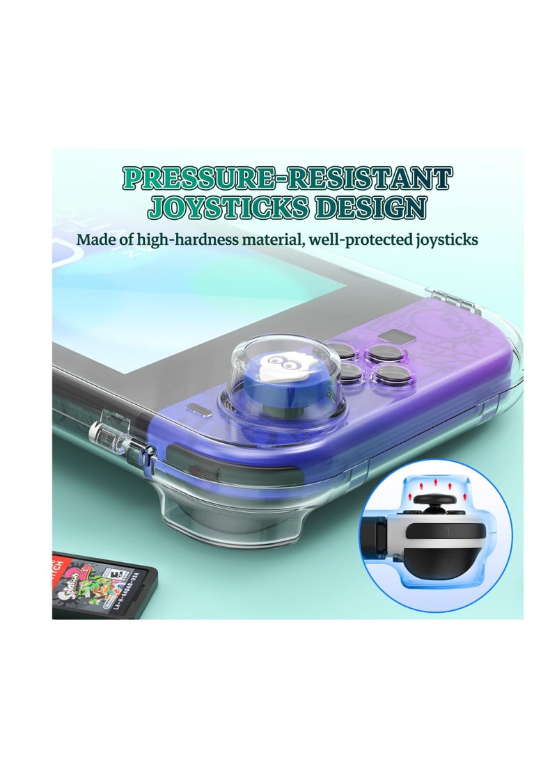 Excefore Transparent Case for Nintendo Switch OLED, Magnetic Closure Travel Case for Switch OLED, Comfort Grip Case with Shock-Absorption and Anti-Scratch Design, Transparent  - Image 3
