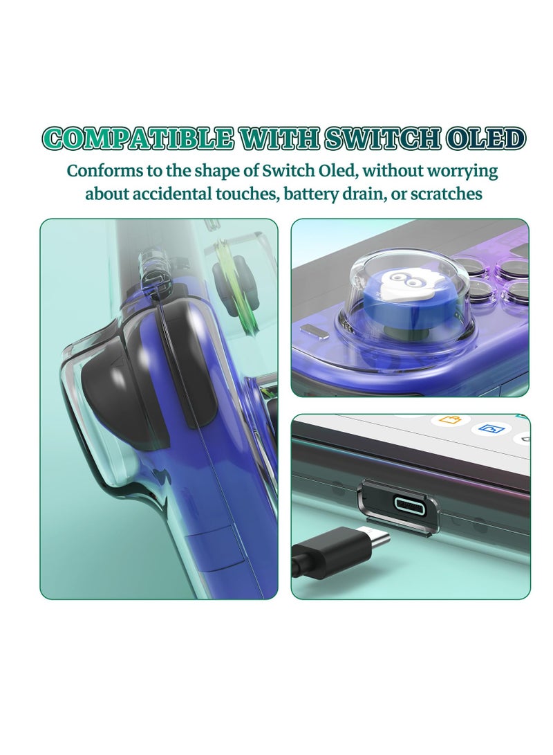 Excefore Transparent Case for Nintendo Switch OLED, Magnetic Closure Travel Case for Switch OLED, Comfort Grip Case with Shock-Absorption and Anti-Scratch Design, Transparent  - Image 5