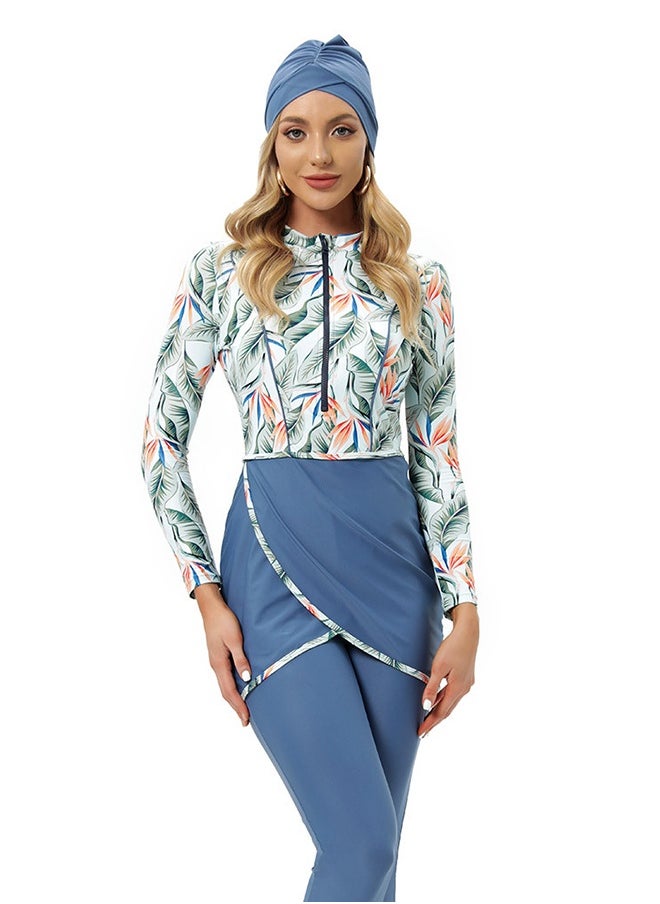JiuAn Long Sleeve Modest Swimwear Muslim Swimsuits for Women Burkini Islamic Arabic Swimming Costume Hijab  - Image 2