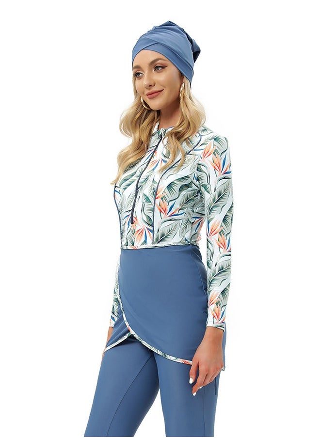JiuAn Long Sleeve Modest Swimwear Muslim Swimsuits for Women Burkini Islamic Arabic Swimming Costume Hijab  - Image 3
