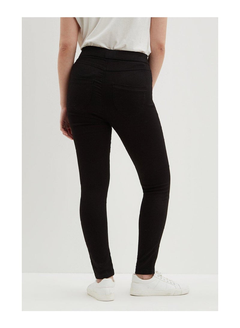 DOROTHY PERKINS - Petite Black High Waist Eden Jegging - Image 1