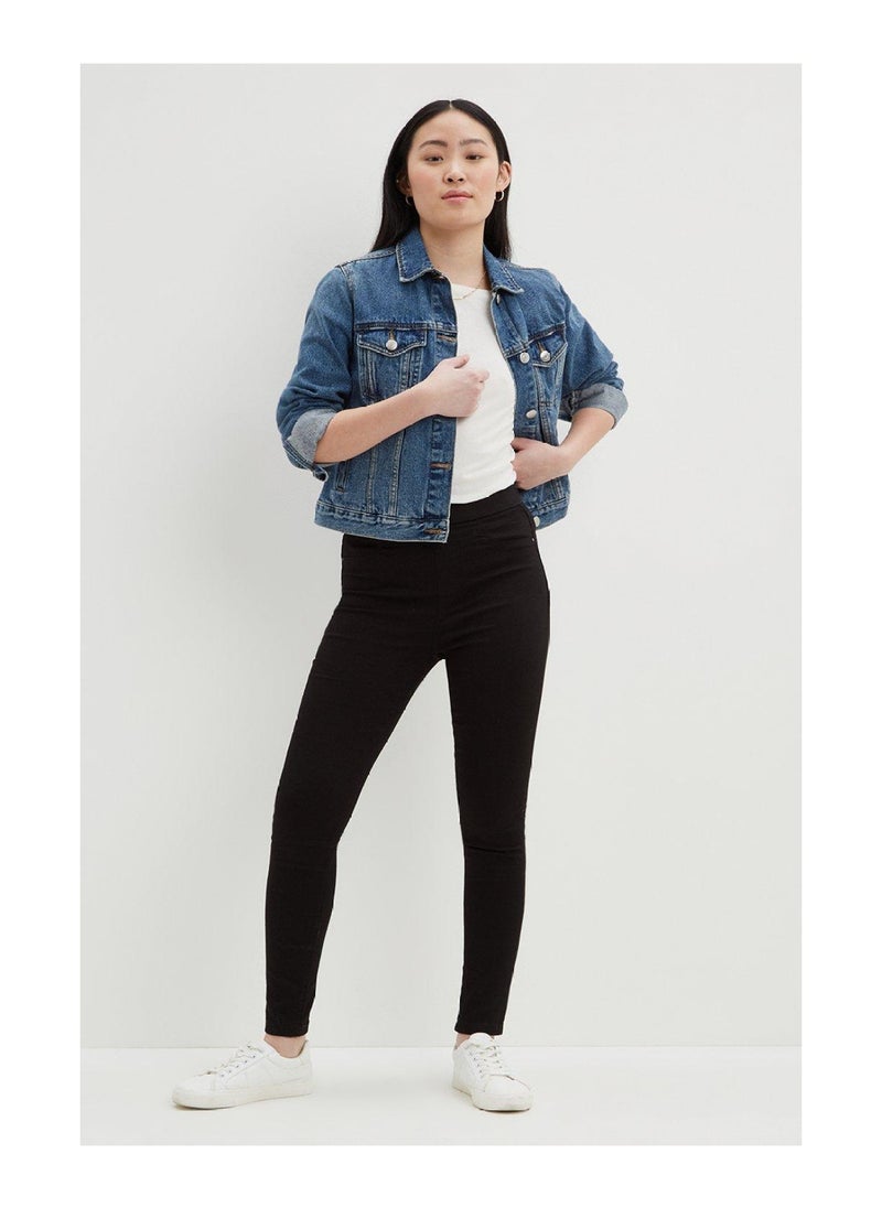DOROTHY PERKINS - Petite Black High Waist Eden Jegging - Image 1