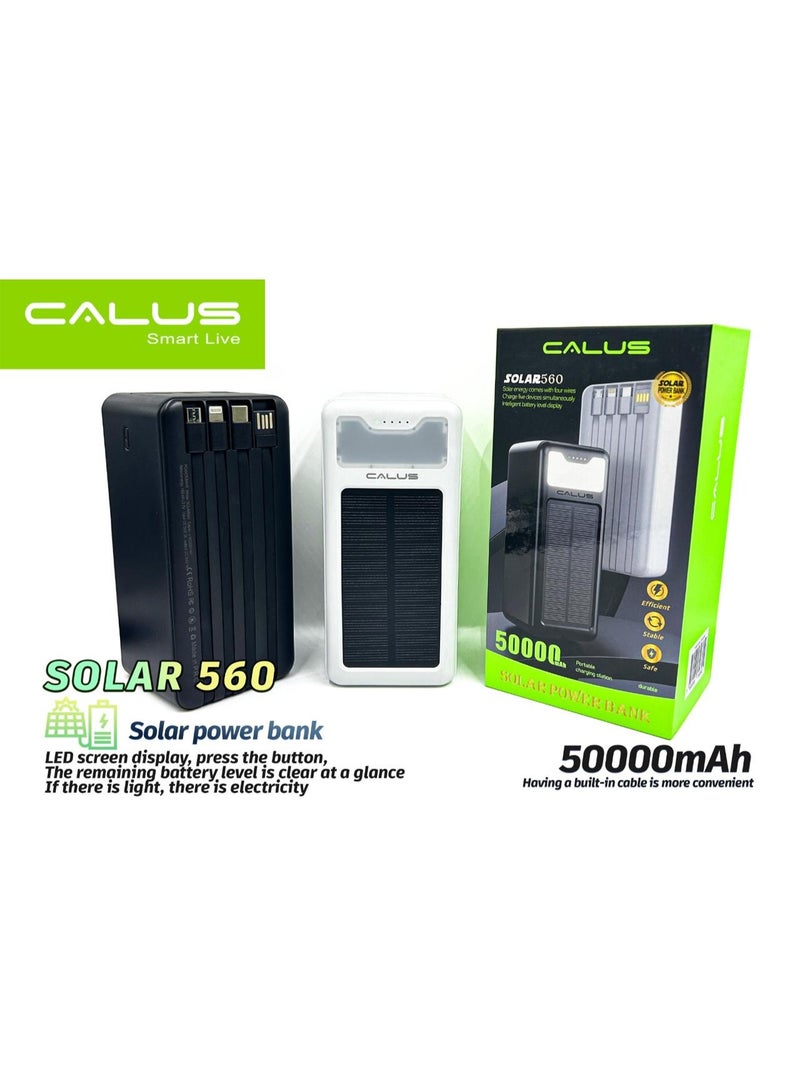 Calus SOLAR 560 عبارة عن مجموعة شاحن محمولة تعمل بالطاقة الشمسية بقدرة 50000 مللي أمبير في الساعة