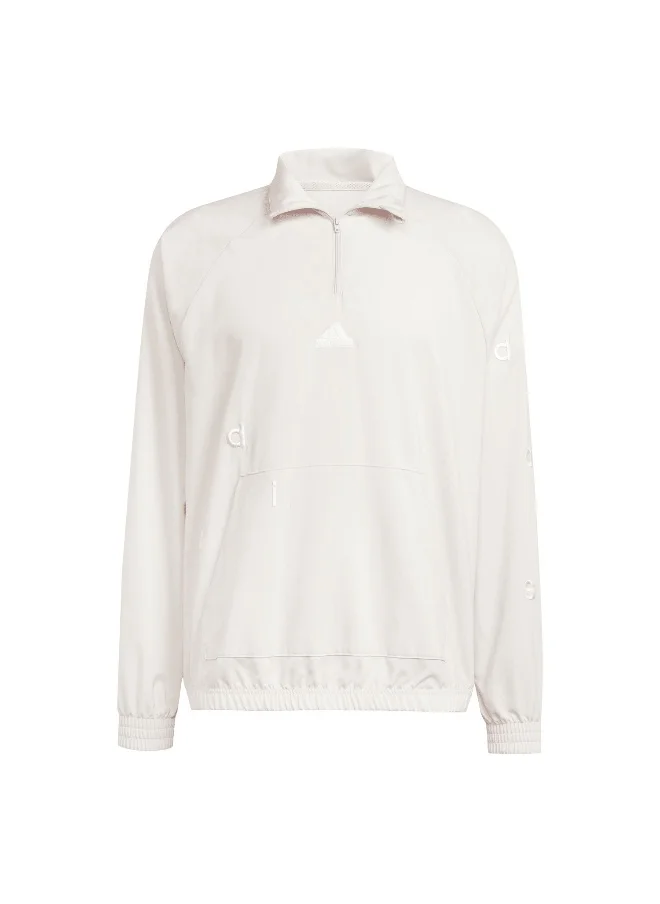 اديداس adidas Bl 1/2 Zip Q2 Pink Training Sweatshirts XS