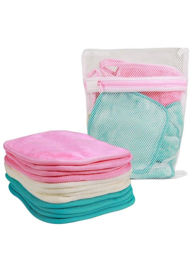 Natwag ; Reusable Update Makeup Remover Microfiber Cloth For Sensitive Skin ; Washable Makeup Remover Towels ; Natural Facial Cleansing Towels (6”X 6” 12 Pack Assorted)  - Image 1