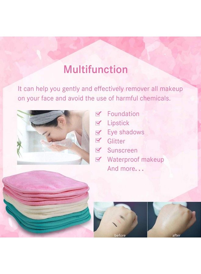 Natwag ; Reusable Update Makeup Remover Microfiber Cloth For Sensitive Skin ; Washable Makeup Remover Towels ; Natural Facial Cleansing Towels (6”X 6” 12 Pack Assorted)  - Image 3