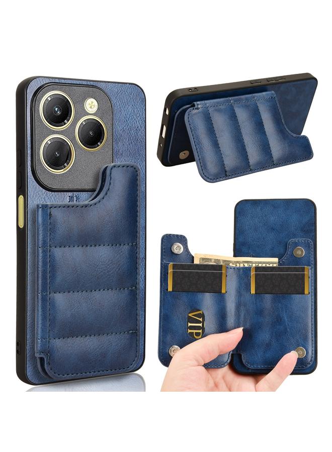 Green Tiger Case For Infinix Hot 40 4G / Hot 40 Pro 4G Cow Pattern Sewing Card Bag Phone Case - Image 1