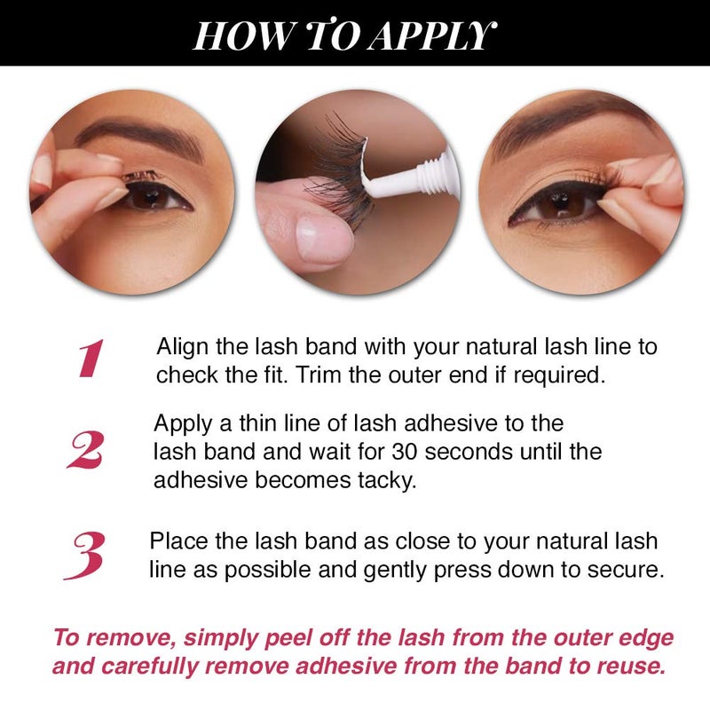 Ardell Accent Half Lashes 301 - Natural Cat Eye Lashes Wispy False Eyelashes for Outer Corner Volume, 4 Pack - Image 5