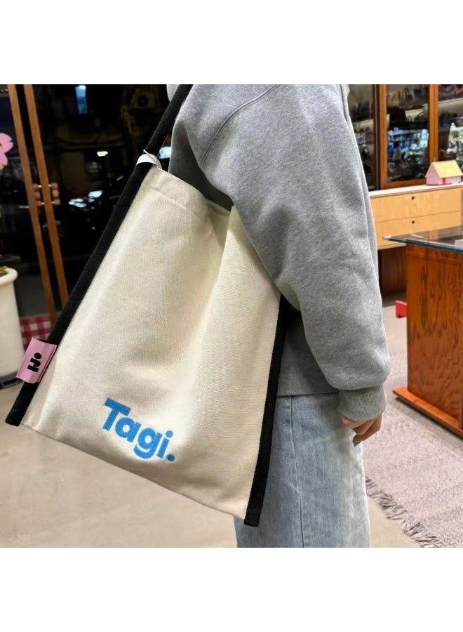TG Tagi. Canvas bag with large capacity, multi-color design, stylish and classic commuting backpack with retro style, artistic and vintage. - Image 2