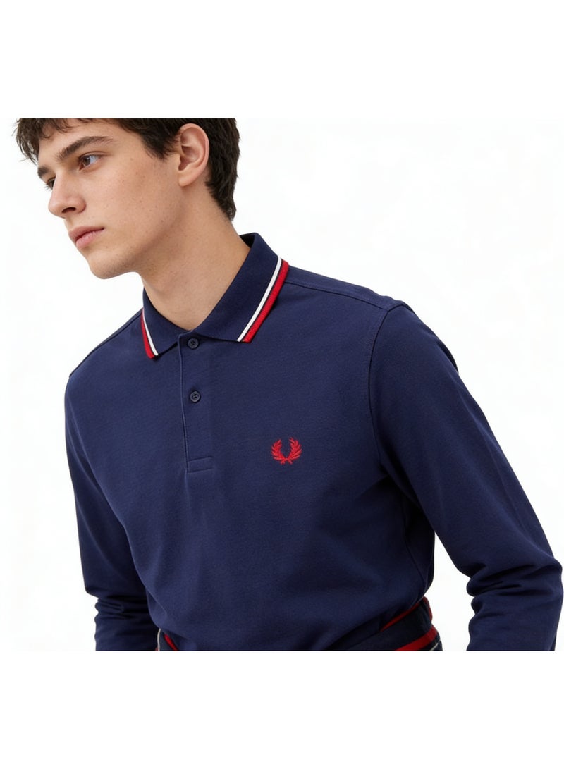 FRED PERRY Essential Logo Printed Polo Shirt - Image 2